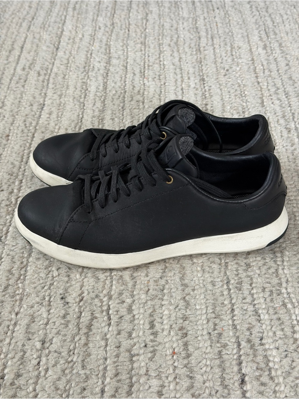 Cole Haan Men's Grand Crosscourt Daily Black Leather Sneakers 8.5M